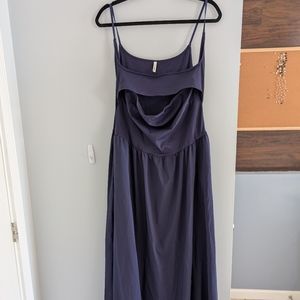 Halara Breezeful Backless Flare Maxi Quick Dry Casual Slip Dress